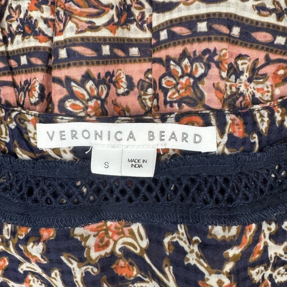 VERONICA BEARD
Leanna Sleeveless Ruffle Minidress In Moonlit Ocean Multi Small. - Picture 14 of 17